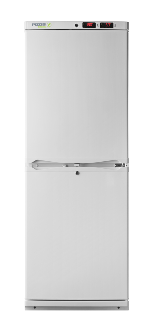 с металлическими дверцами верхней и нижней камер